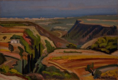 Above Kiaton — Oil painting, Canvas, 38.00×55.00cm — Theodoros Markellos